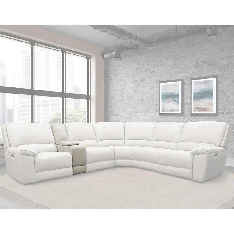 Parker House Scott Power Entertainment Console in Alabaster
