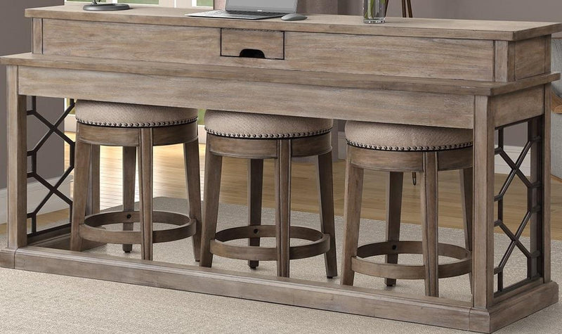 Parker House Sundance Everywhere Console with 3 Stools in Sandstone