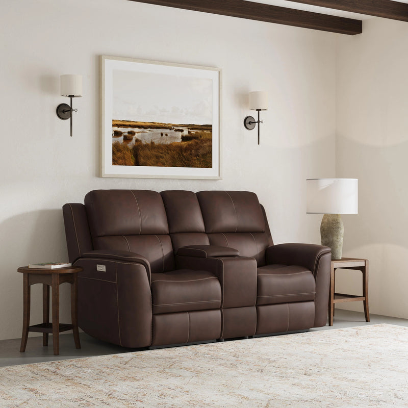 Henry Latitudes Power Reclining Loveseat with Console & Power Headrests & Lumbar - 5000006145