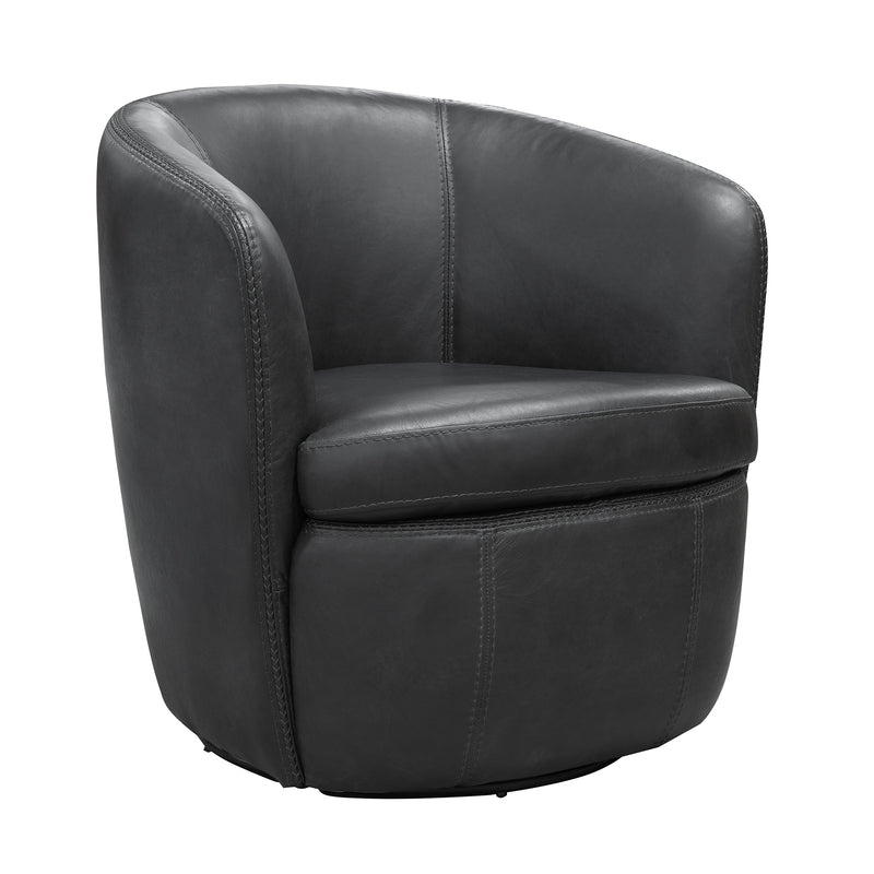 Parker Living Barolo 100% Italian Leather Swivel Club Chair