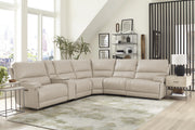 Parker Living Whitman - Powered By Freemotion 6 Piece Modular Power Reclining Sectional with Power Adjustable Headrests