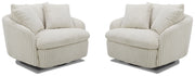Parker Living Boomer Large Swivel Chair with 2 Toss Pillows Two Pack