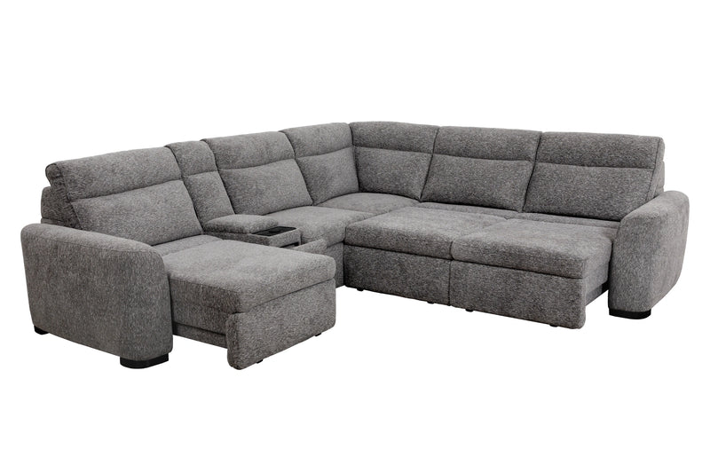 Parker Living Kline - Nightfall 6 Piece Power Sliding Sectional with Extension Footrests