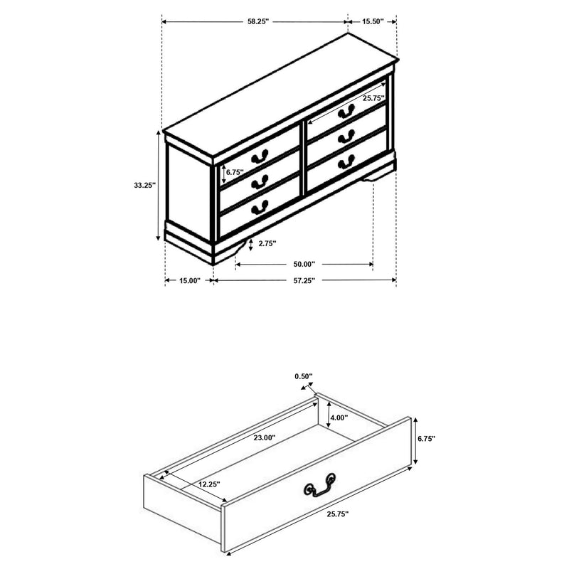 Louis Philippe Bedroom Set