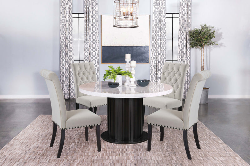 Sherry Rectangular Marble Top Dining Table set