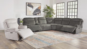 Parker Living Alpine - Airy Midnight 6 Piece Zero Gravity Power Reclining Sectional with Power Adjustable Headrests