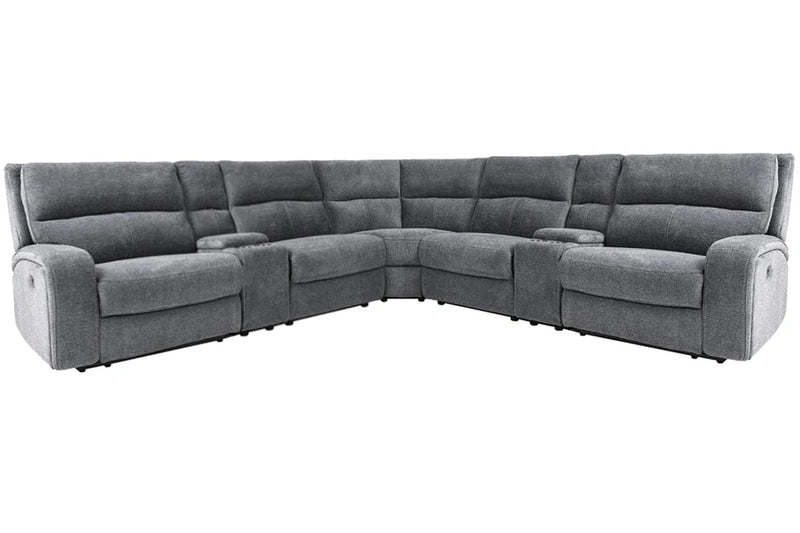 Parker Living Polaris 7 Piece Modular Power Reclining Sectional with Power Adjustable Headrests