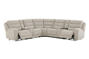 Parker Living Felix - Mari Fawn 7 Piece Zero Gravity Power Reclining Sectional with Beverage Cooler Console