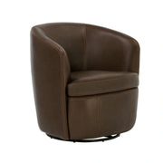 Parker Living Barolo 100% Italian Leather Swivel Club Chair Two Pack