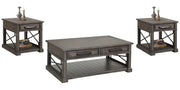 Parker House Sundance - Smokey Grey Cocktail Table with 2 End Tables