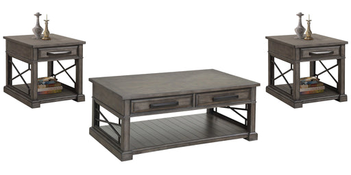 Parker House Sundance - Smokey Grey Cocktail Table with 2 End Tables