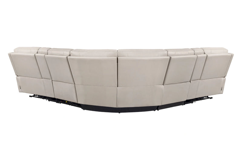 Parker Living Easton - Steamboat Brown 7 Piece Zero Gravity Power Reclining Sectional with Power Adjustable Headrests