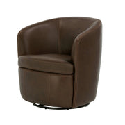 Parker Living Barolo 100% Italian Leather Swivel Club Chair Two Pack