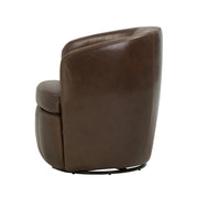Parker Living Barolo 100% Italian Leather Swivel Club Chair Two Pack