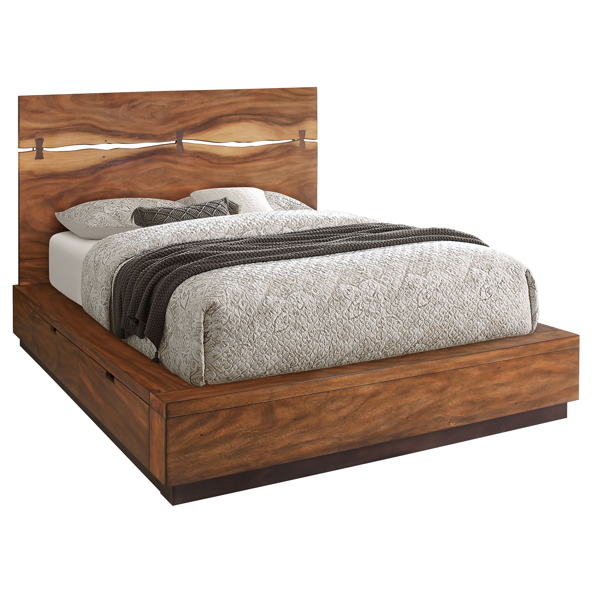 Garza Furniture Winslow Panel Platform Storage Bed - Thumbnail 3