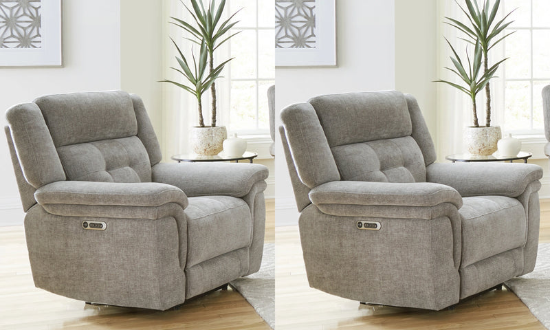 Parker Living Richland - Bristol Grey Power Recliner Two Pack