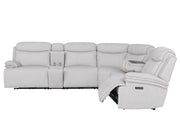 Parker Living Alpine - Airy Midnight 6 Piece Zero Gravity Power Reclining Sectional with Power Adjustable Headrests