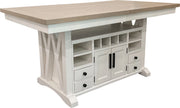 Parker House Americana Modern Dining Island Counter Height Table with 6 upholstered chairs