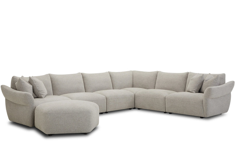 Parker Living Playful - Canes Cobblestone Ottoman with Casters