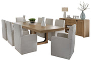 Parker House Escape - Dining 84 Inch Rectangular Extendable Table With 8 Chairs and Server