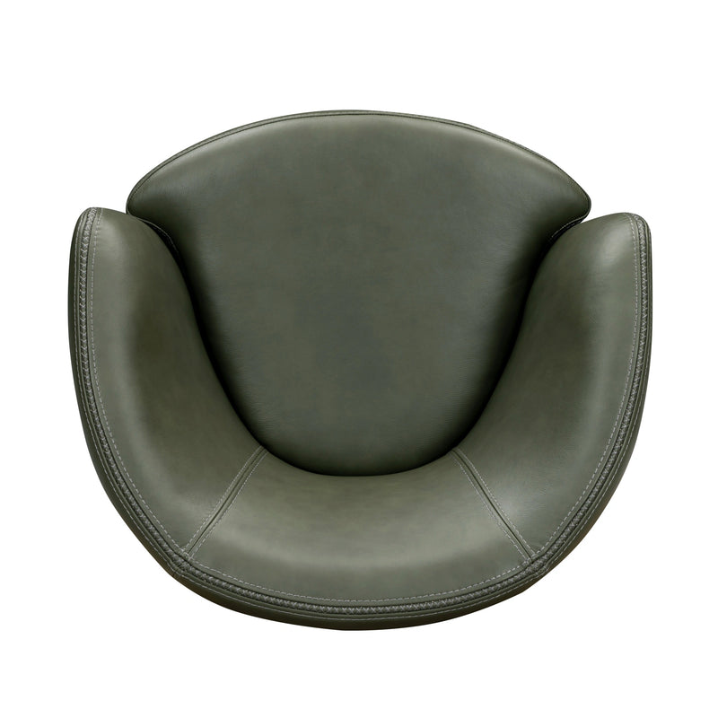 Parker Living Barolo 100% Italian Leather Swivel Club Chair Two Pack
