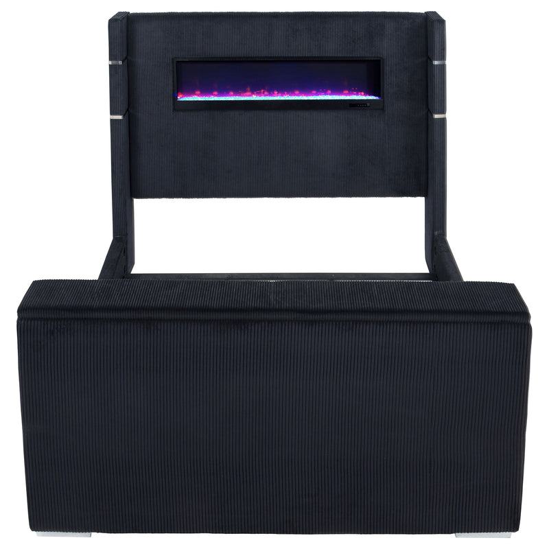 Tisdall Wingback TV Bed with Flame Visualizer