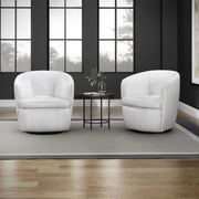 Parker Living Barolo 100% Italian Leather Swivel Club Chair Two Pack