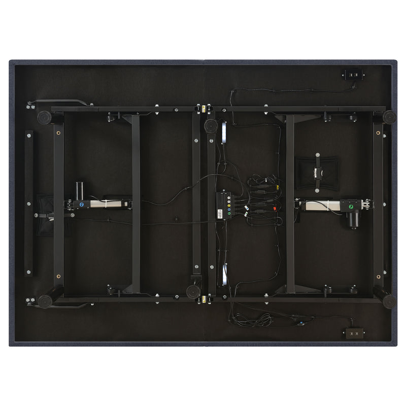 Negan Eastern King, E.King, Queen, & Twin XL Adjustable Bed Base Grey and Black