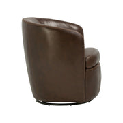 Parker Living Barolo 100% Italian Leather Swivel Club Chair Two Pack