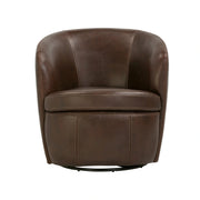 Parker Living Barolo 100% Italian Leather Swivel Club Chair Two Pack