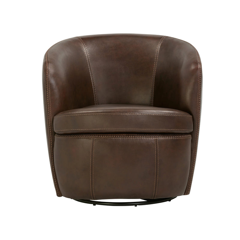 Parker Living Barolo 100% Italian Leather Swivel Club Chair Two Pack
