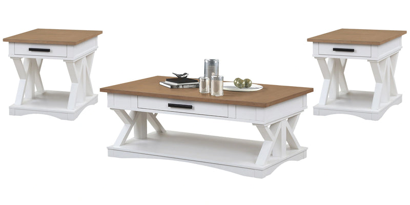 Parker House Americana Modern Cocktail Table with 2 End Tables