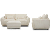Parker Living Utopia - Mega Ivory Ottoman with Casters