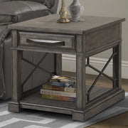 Parker House Sundance - Smokey Grey Cocktail Table with 2 End Tables and Console Table with 3 Stools