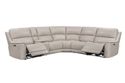Parker Living Easton - Steamboat Brown 6 Piece Zero Gravity Power Reclining Sectional with Power Adjustable Headrests