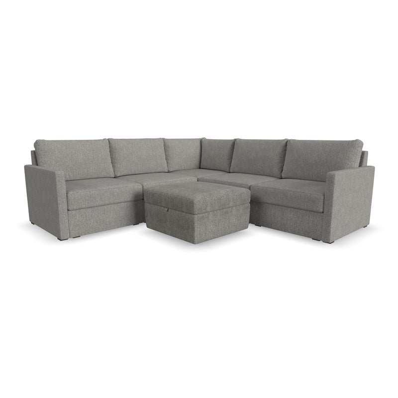 Flex 5-Seat Sectional with Narrow Arm and Storage Ottoman - 5000003374
