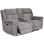 Parker Living Richland - Bristol Grey Power Reclining Console Loveseat