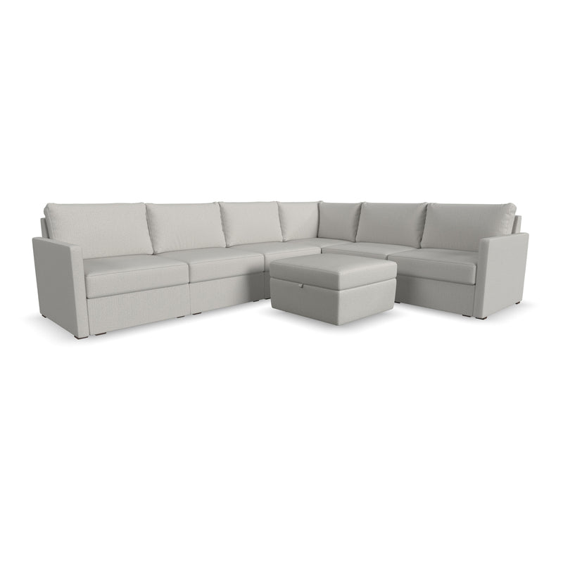 Flex 6-Seat Sectional with Narrow Arm and Storage Ottoman - 5000003377