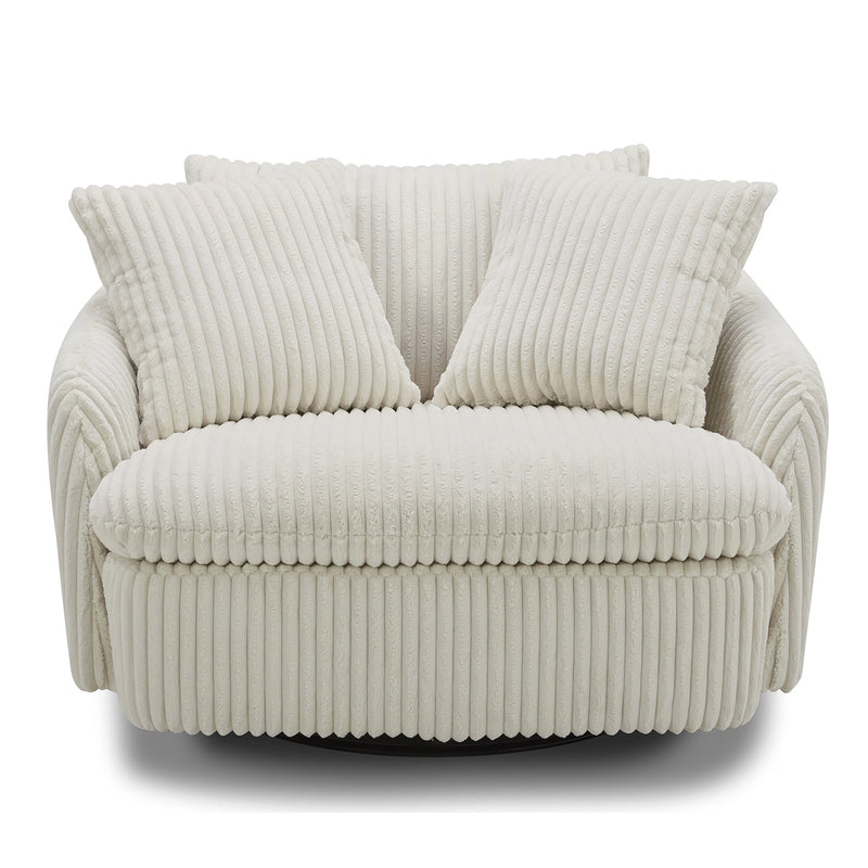 Parker Living Boomer Large Swivel Chair with 2 Toss Pillows Two Pack