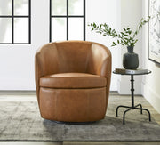 Parker Living Barolo 100% Italian Leather Swivel Club Chair Two Pack