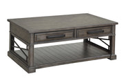 Parker House Sundance - Smokey Grey Cocktail Table with 2 End Tables and Console Table with 3 Stools