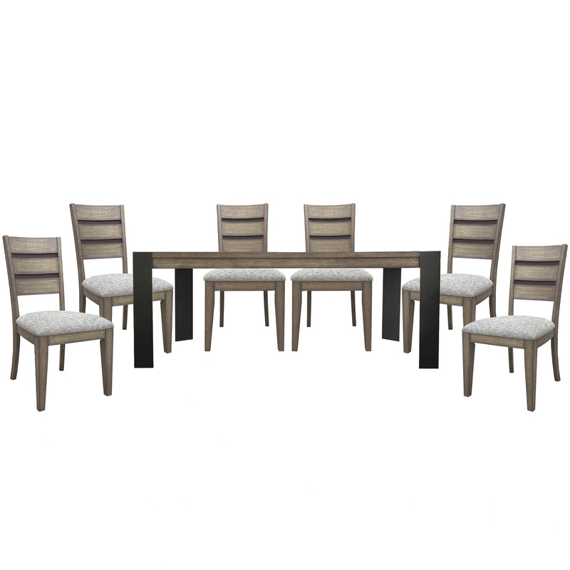 Parker House Cedar Fork - Dining 78 inch Rectangular Dining Table with 6 ladderback chairs