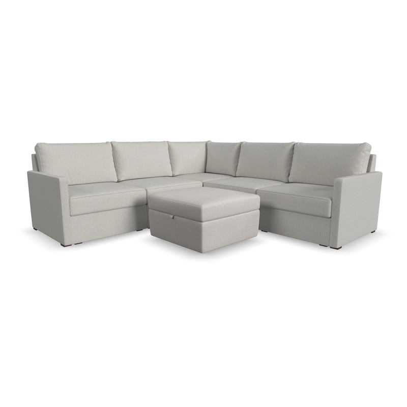 Flex 5-Seat Sectional with Narrow Arm and Storage Ottoman - 5000003371