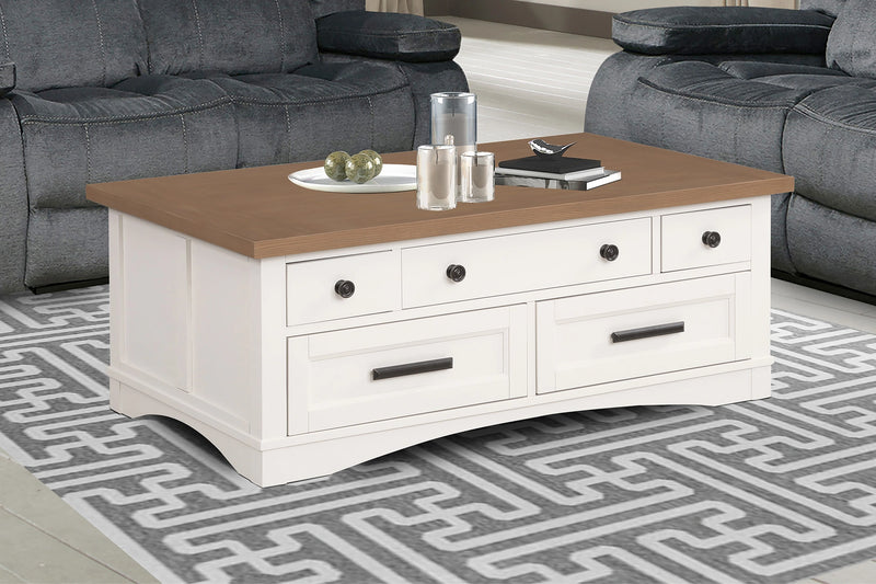 Parker House Americana Modern - Cotton Lift Top Cocktail Table with 2 Chairside Tables