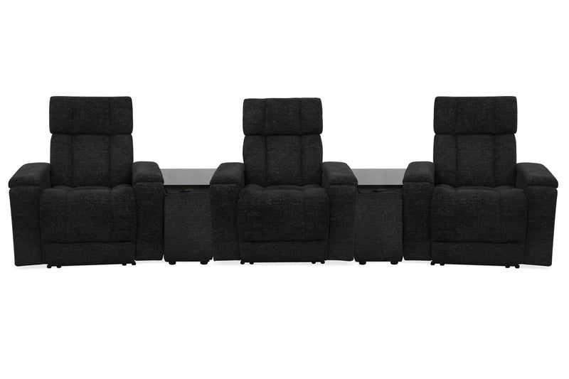 Parker Living Phoenix Zero Gravity Power 3 Seat Home Theater Seating with 2 Wedges and Immersive Audio
