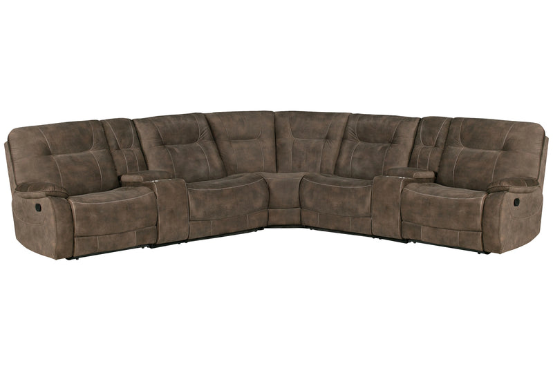 Parker Living Cooper - Shadow Brown 7 Piece Modular Manual Reclining Sectional
