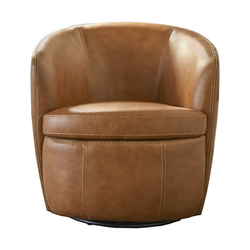 Parker Living Barolo 100% Italian Leather Swivel Club Chair Two Pack