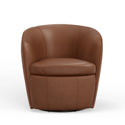 Parker Living Barolo 100% Italian Leather Swivel Club Chair Two Pack