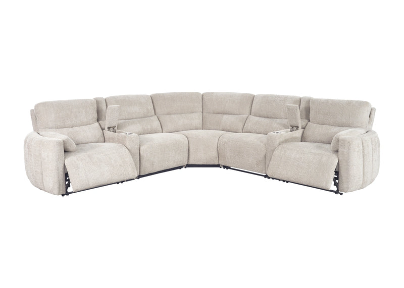 Parker Living Modesto 7 Piece Modular Power Reclining Sectional with Power Adjustable Headrests