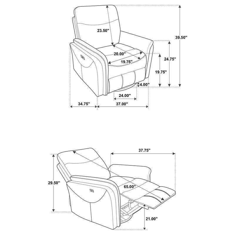 Adler Power Swivel Glider Recliner
